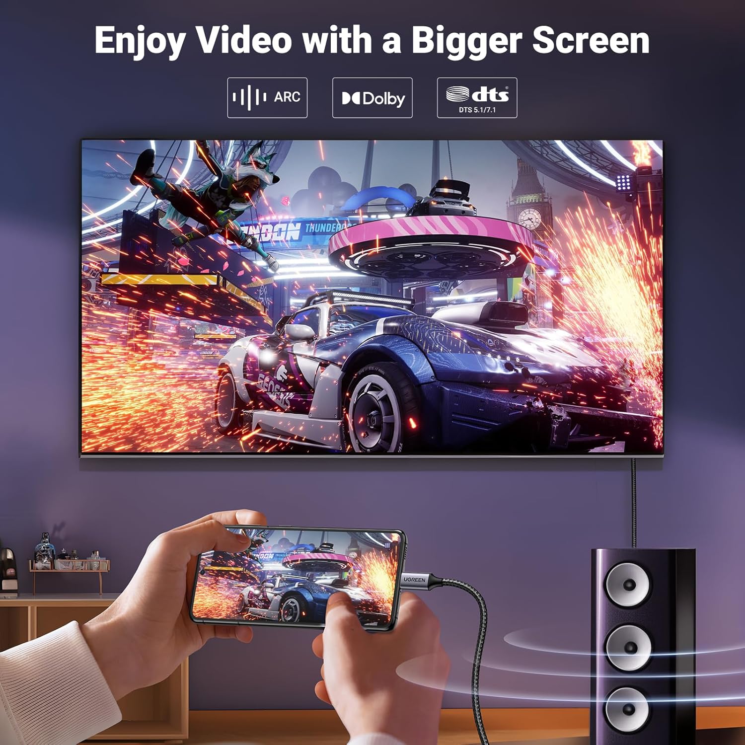 Ugreen USB-C to HDMI 8K Cable - 1m (CM565/35596)