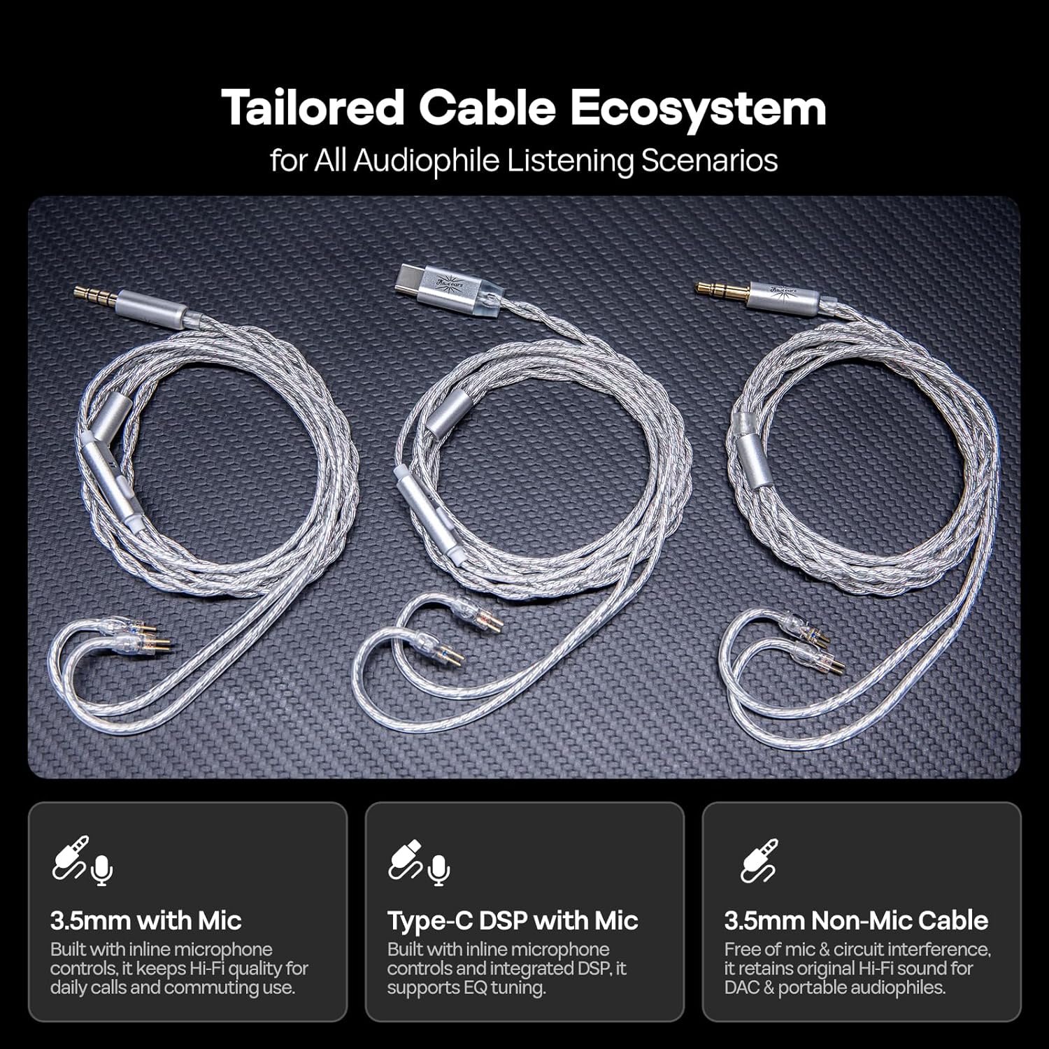 Kiwi Ears Belle 10mm DLC Dynamic Driver HiFi Wired Earbuds