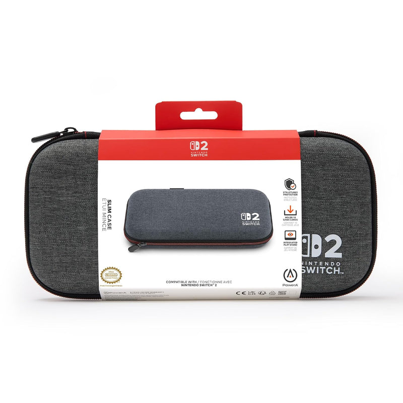 PowerA Slim Case for Nintendo Switch 2 (Dark Heather Grey)