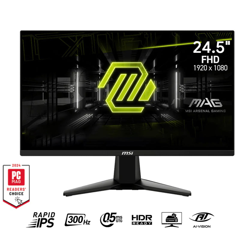 MSI MAG 255XF 24.5" FHD (1920x1080) 300Hz 0.5ms GtG Rapid IPS Gaming Monitor 