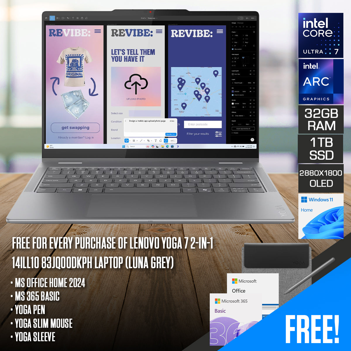 Lenovo Yoga 7 2-in-1 14ILL10 83JQ00DKPH Laptop (Luna Grey) | DataBlitz