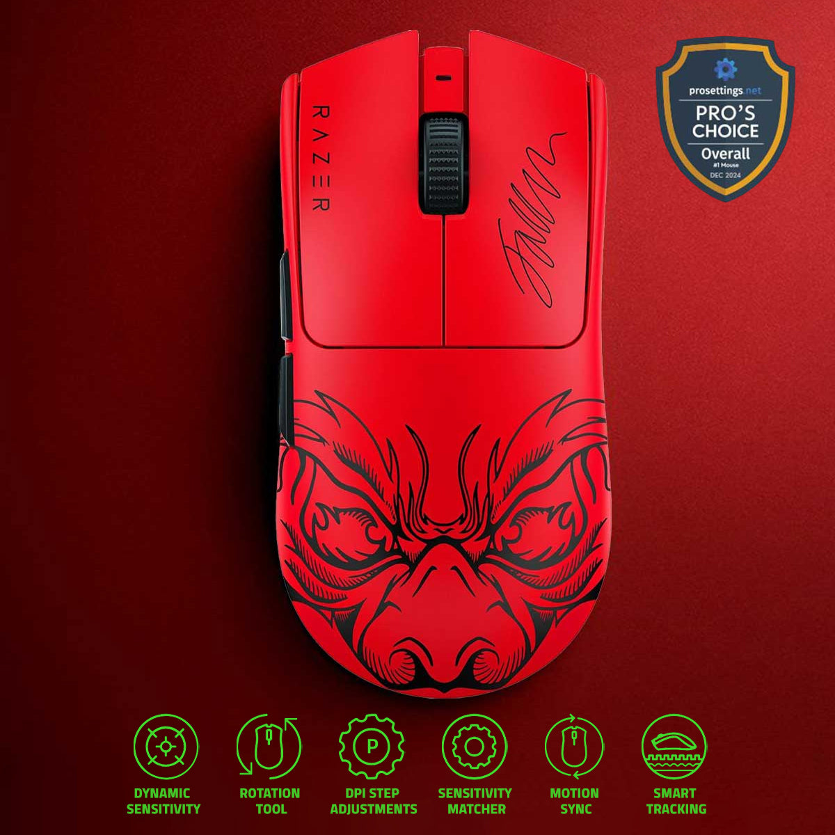 Razer Viper V3 Pro Ultra-Lightweight Hyperspeed Wireless Symmetrical Esports Mouse (Faker Ed.)