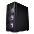 Tecware Forge S TG High Airflow PC Case With 4X Omni P12 ARGB Fans + Hub (Black) | DataBlitz