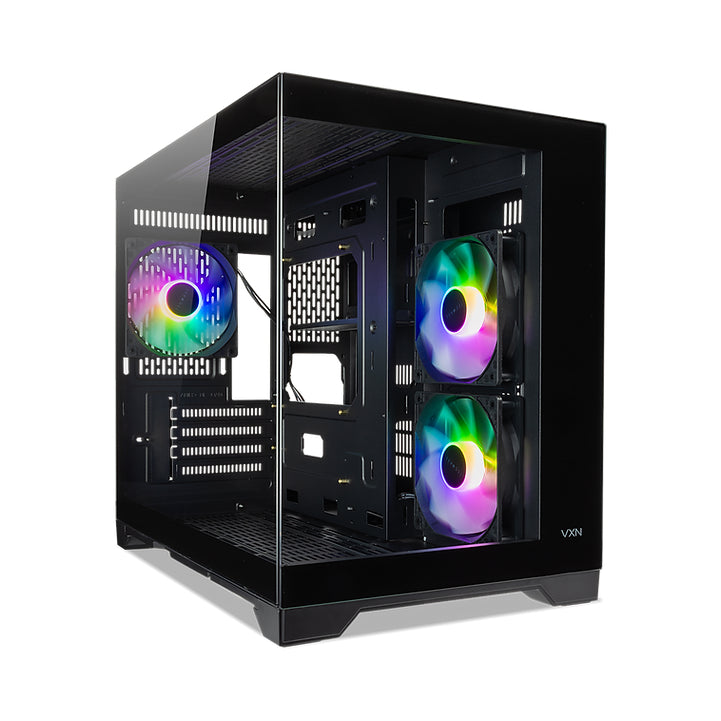 Tecware VX90M MATX Dual Tempered Glass Panoramic PC Case | DataBlitz