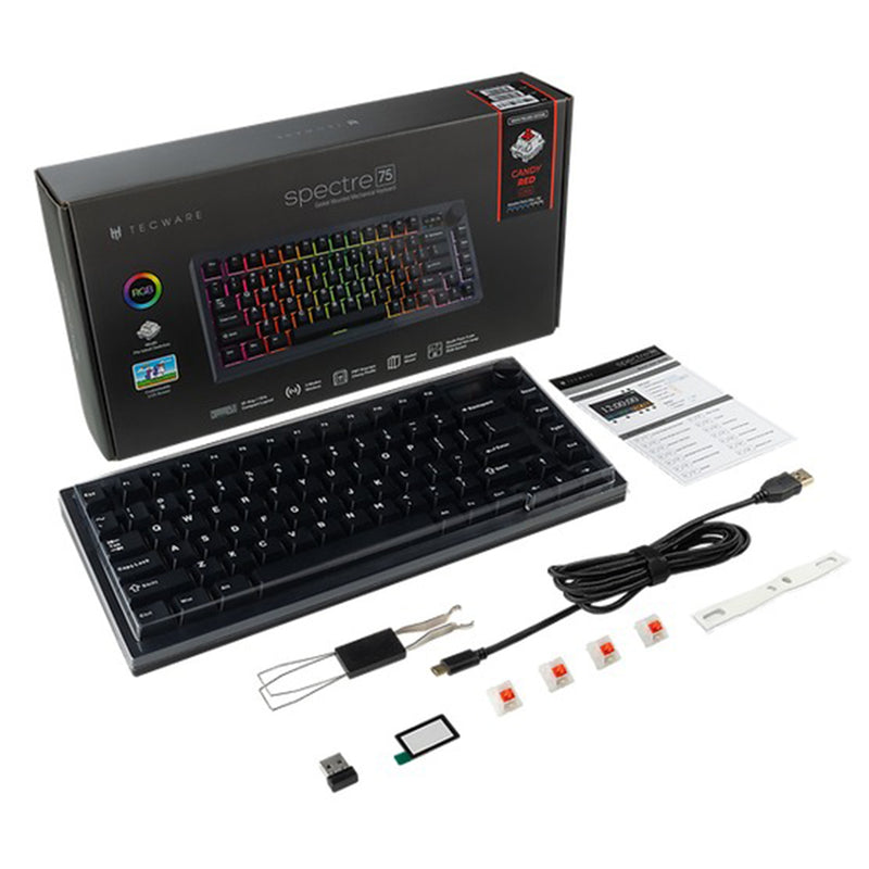 Tecware Spectre 75 RGB Tri-Mode 81-Key Gasket Mounted Mechanical Keyboard