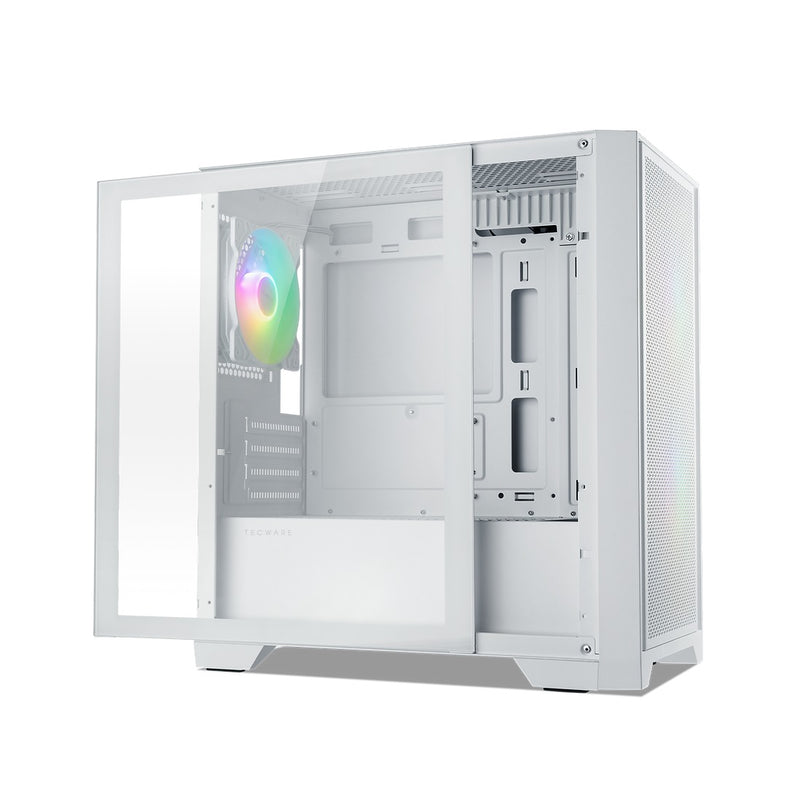 Tecware NEO M2 TG High Airflow Matx Case Tempered Glasse PC Case (White)