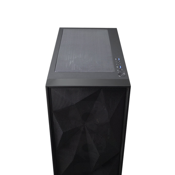 Tecware Forge S TG High Airflow PC Case With 4X Omni P12 ARGB Fans + Hub (Black) | DataBlitz