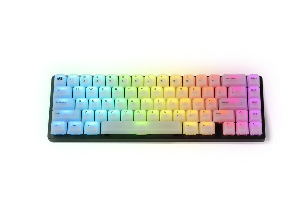 Fluorescent Keycaps Glorious Polychroma RGB Translucent Keycaps For Vibrant RGB Lighting