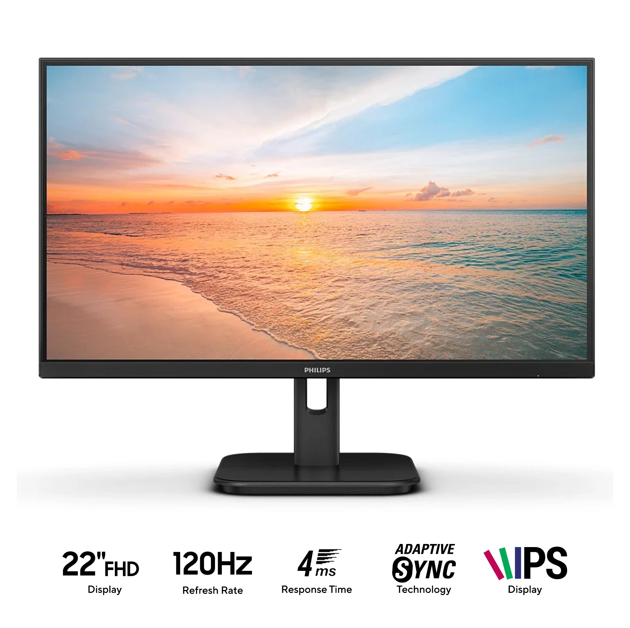 Philips 22E1N1100/71 22" FHD (1920x1080) 120Hz OC 4ms GTG IPS Monitor with Tilt Adjustment (Black)