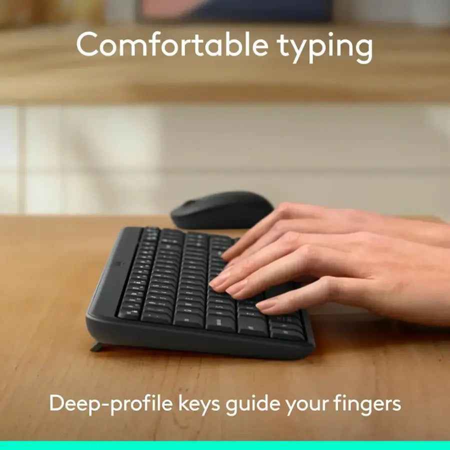 Logitech MK250 Compact Wireless Mouse and Keyboard (Graphite) (920-013559)