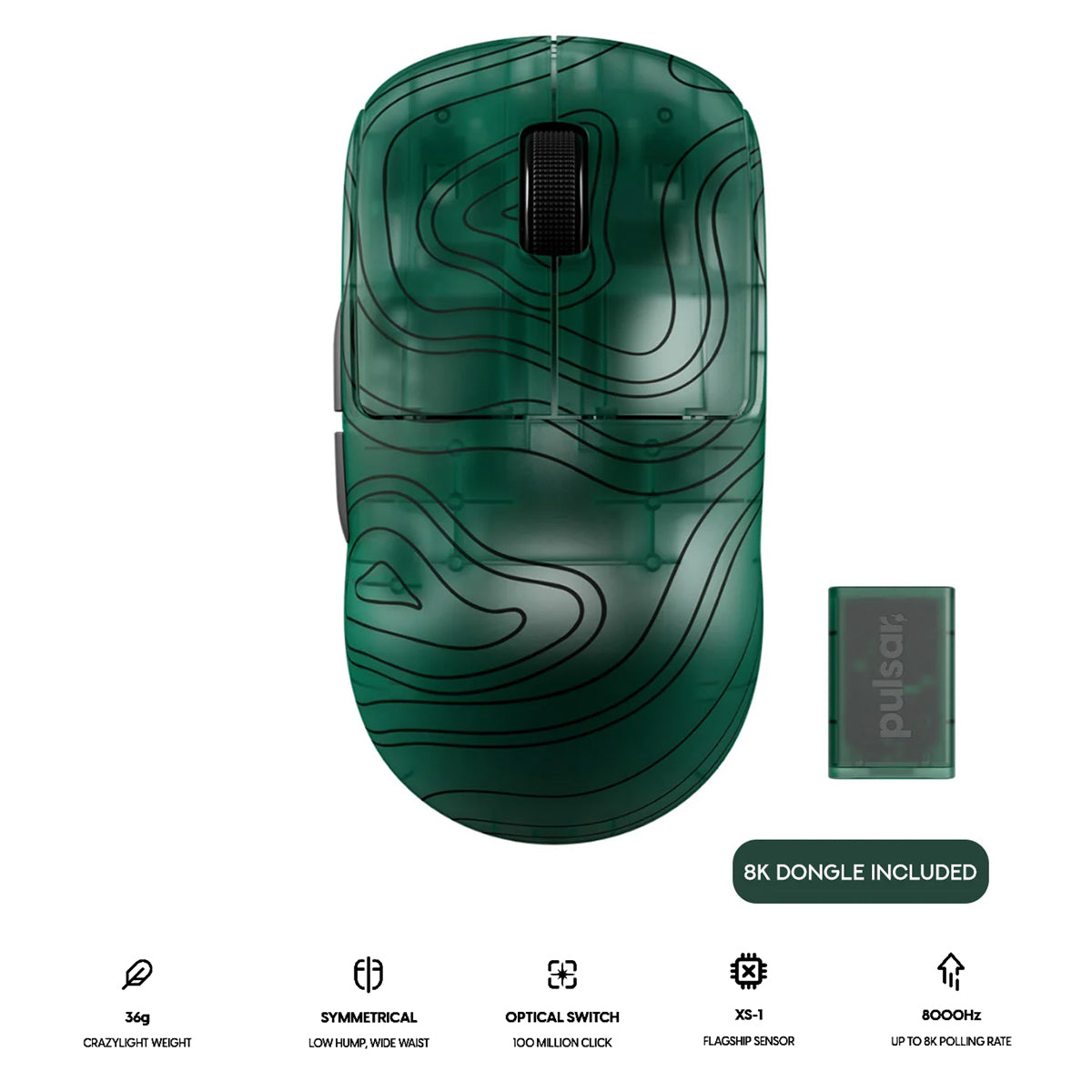 Pulsar X2 CrazyLight RandomFrankP Edition 8K Polling Rate eSports Gaming Mouse (PX2CL116)