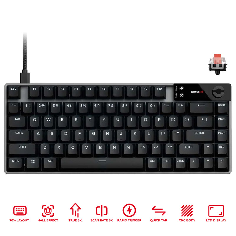 Pulsar eS HE 70 Ultrafast Hall Effect Gaming Keyboard (Black) (ES70HE01B)