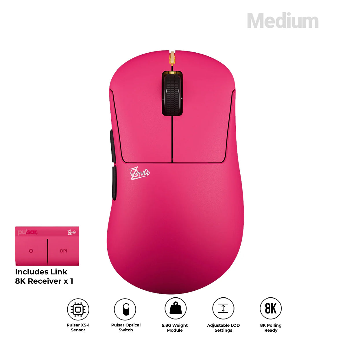 Pulsar ZywOo The Chosen Mouse Gen. 2 eSports Gaming Mouse Size 2
