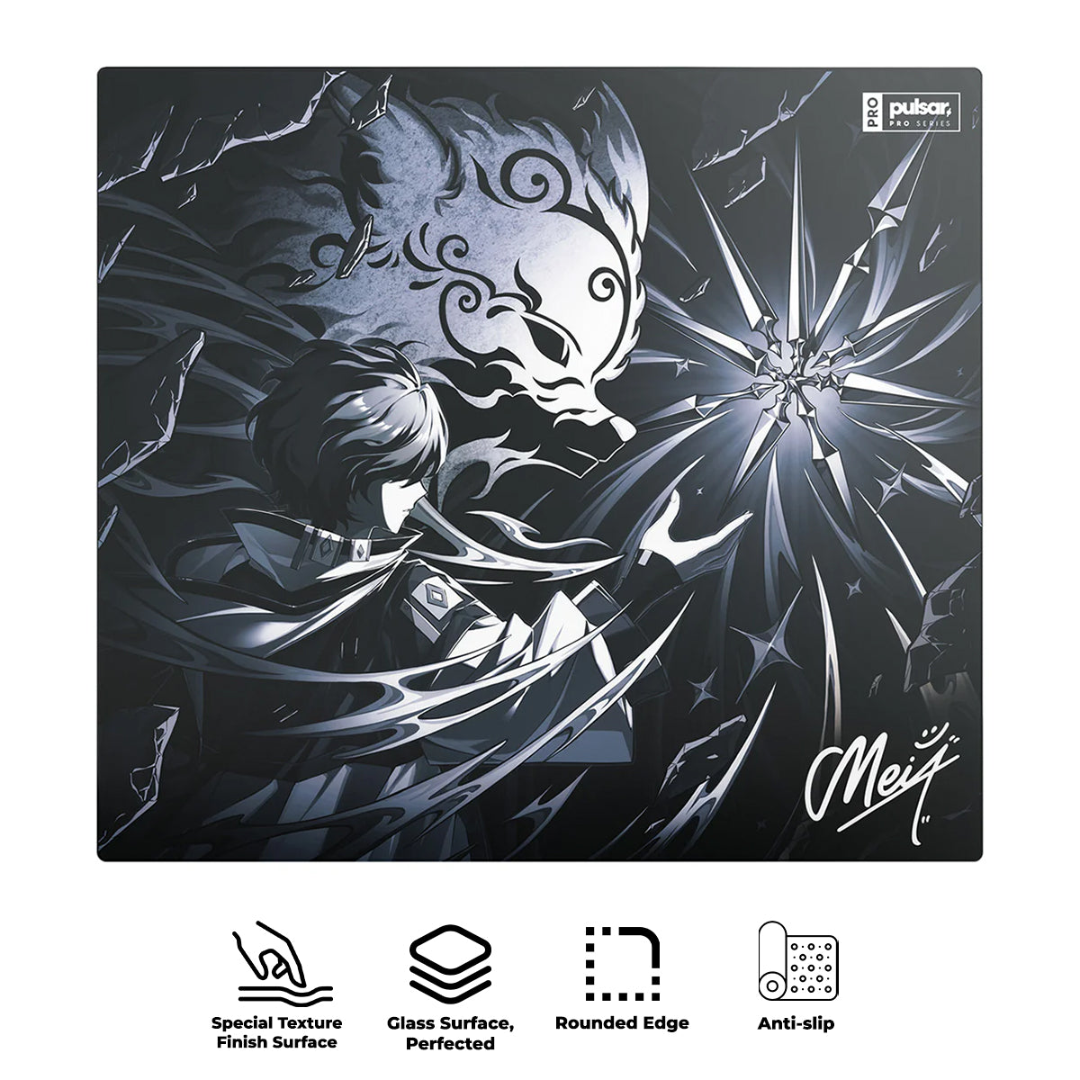 Pulsar Pro Series Meiy Glass Mouse Pad XLE (500x450mm) (SGPXLE3PROMY)