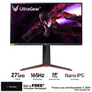 LG 27GP850-B Ultragear QHD Nano IPS 27" HDR Gaming Monitor With G-Sync Compatibility