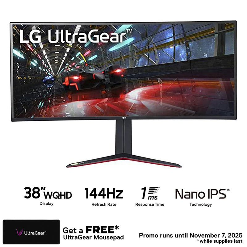 LG 38GN950-B 38” Ultragear Curved WQHD Gaming Monitor With g-Sync Compatibility
