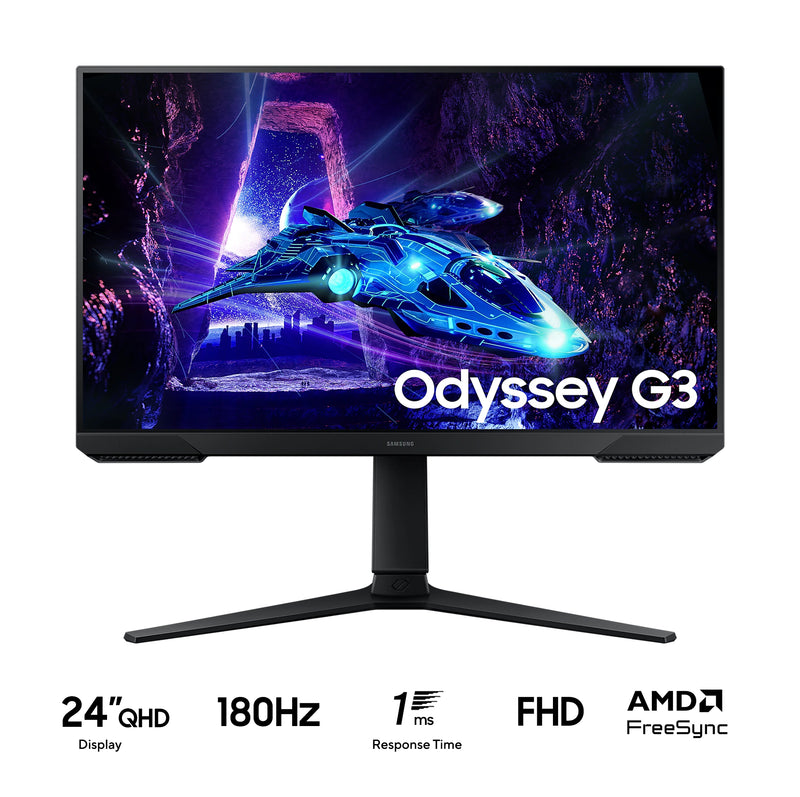 Samsung Odyssey G3 G30D LS24DG302EEXXP 24" FHD (1920x1080) 180Hz 1ms(MPRT) VA Gaming Monitor