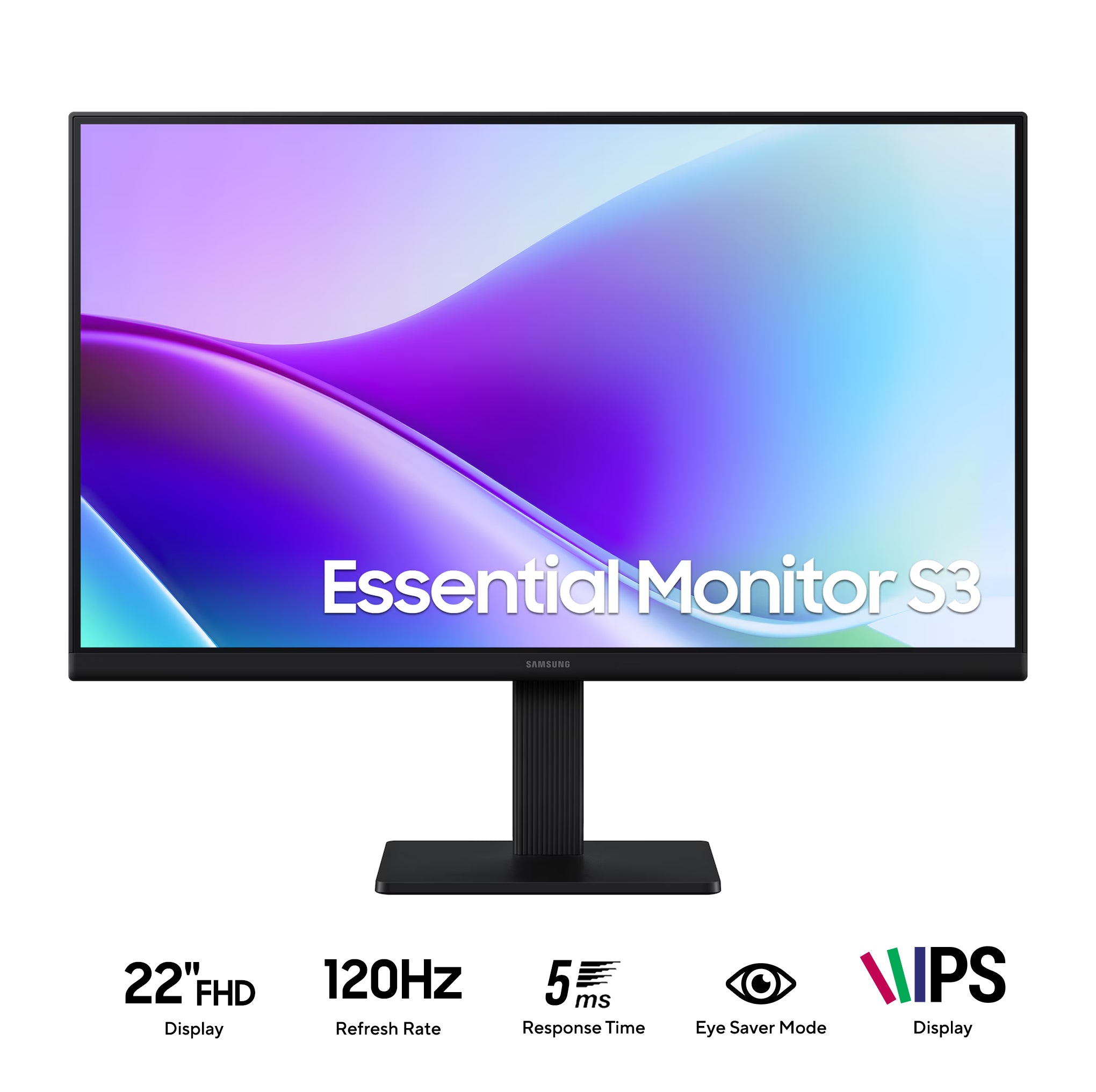 Samsung S3 LS22F320GAEXXP 22" FHD (1920x1080) 120Hz 5ms (GTG) IPS Essential Monitor