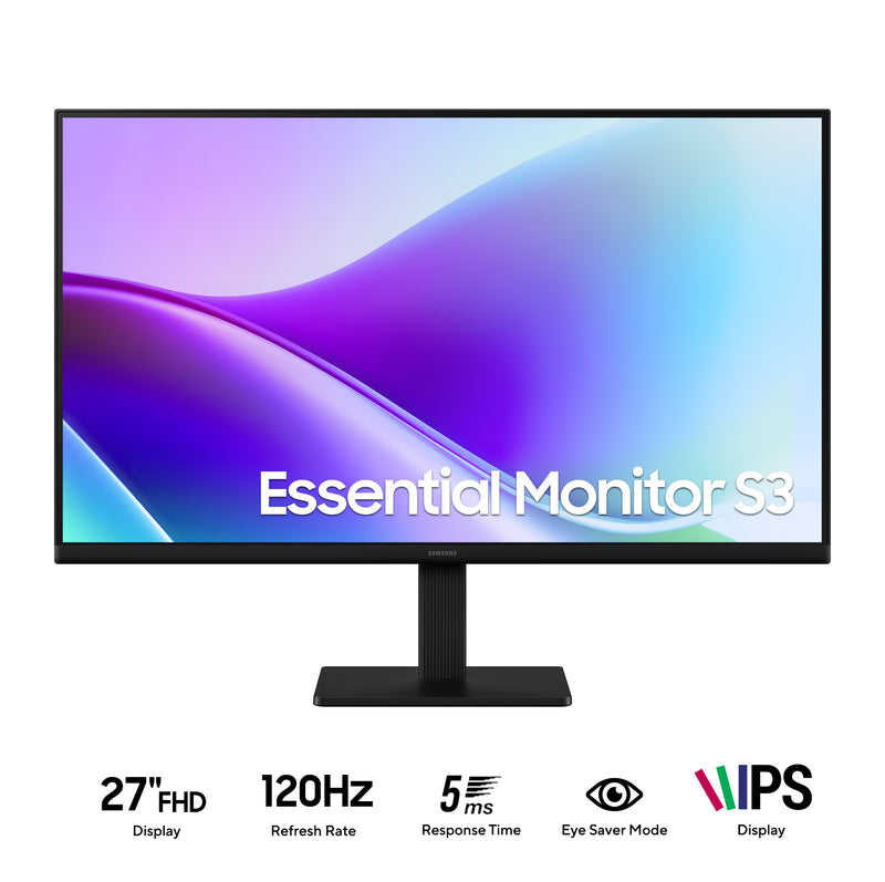 Samsung S3 LS27F320GAEXXP 27" FHD (1920x1080) 120Hz 5ms (GTG) IPS Essential Monitor
