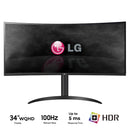 LG 34WR55QK-B 34" Ultrawide WQHD (3440x1440) 100Hz 5ms GTG VA Curved Monitor w/ USB Type-C