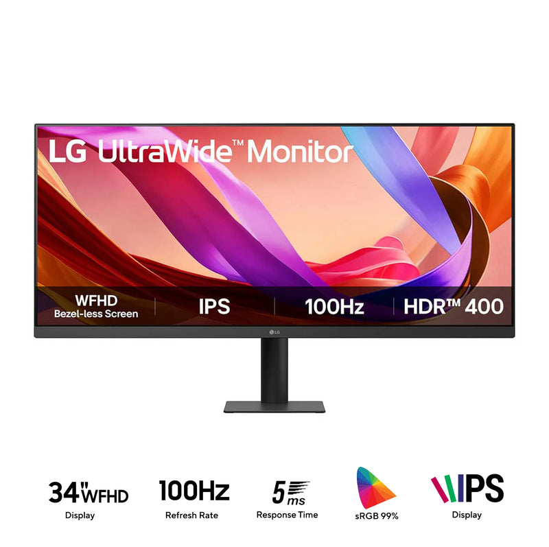 LG 34U511A-B 34" UltraWide IPS (2560x1080) 100Hz 5ms GTG DisplayHDR 400 Monitor with Tilt Adjustment