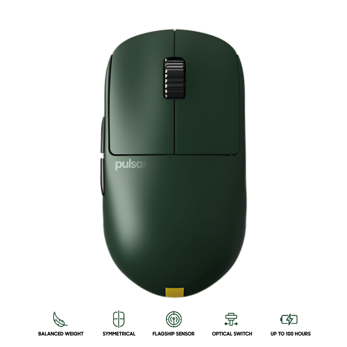 Pulsar X2H ES eSports Tournament Ed. Wireless Gaming Mouse (Green) Size2 (PX2HES24) | DataBlitz