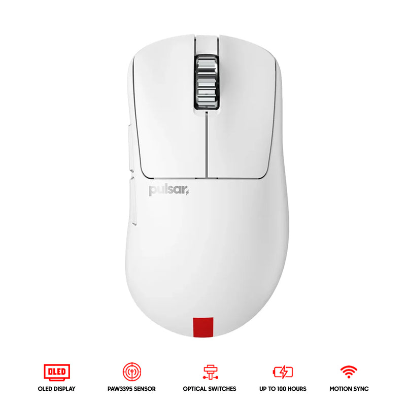 Pulsar Xlite V3 eS eSports Tournament Ed. Wireless Gaming Mouse Size 2 (White) (PXV3ES22)