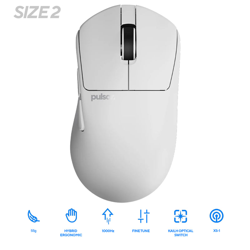 Pulsar X3 Ultralight Weight eSports Mouse Size 2 (White) (PX3R22)