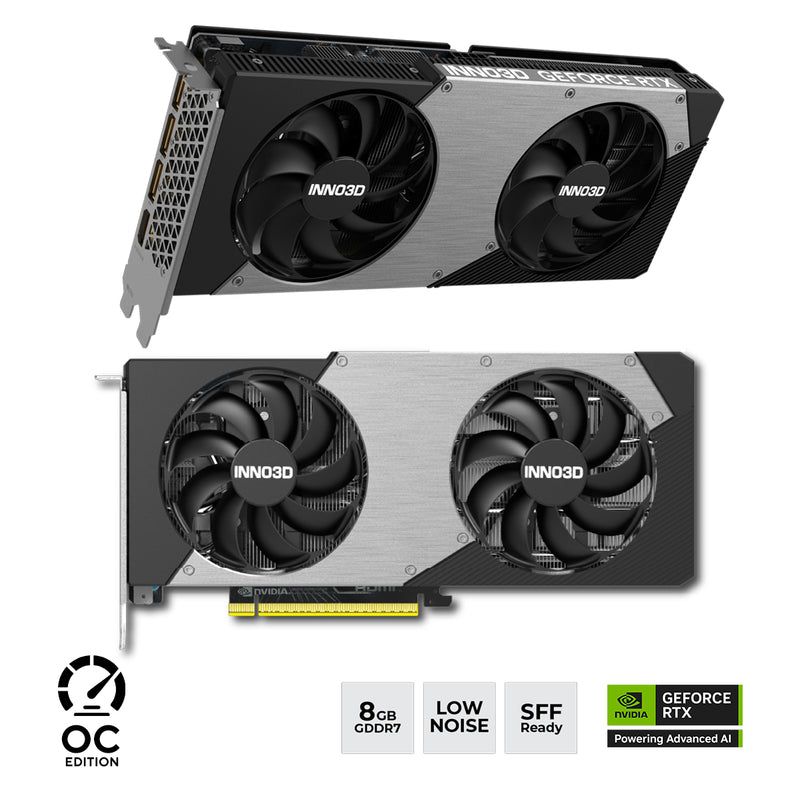 INNO3D GeForce RTX 5060 Ti Twin X2 OC 8GB GDDR7 Graphics Card