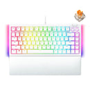 Razer Blackwidow V4 75% Hot-Swappable Mechanical Gaming Keyboard (Orange Switches) (White)