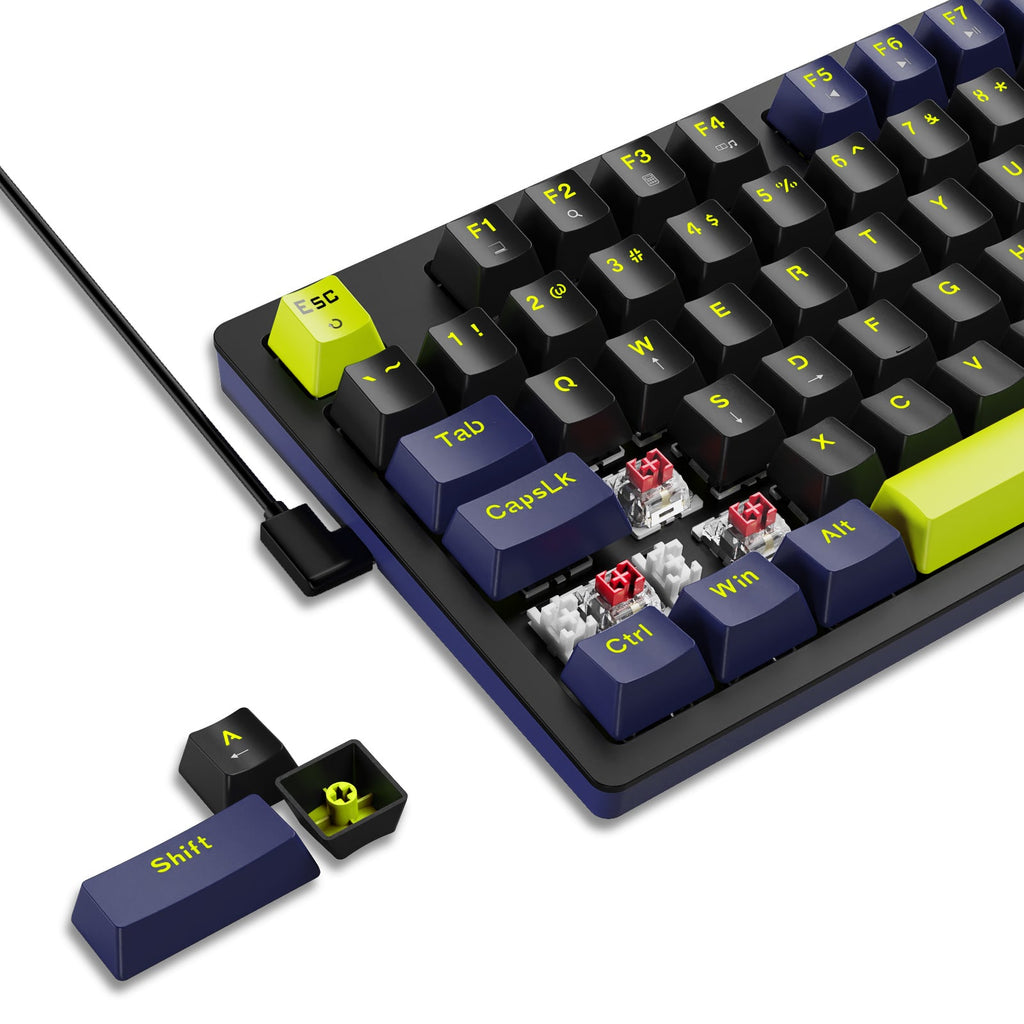 Z94 E-Yooso Z-94 Rainbow Light 94-Keys Hot-Swappable Wired Mechanical ...