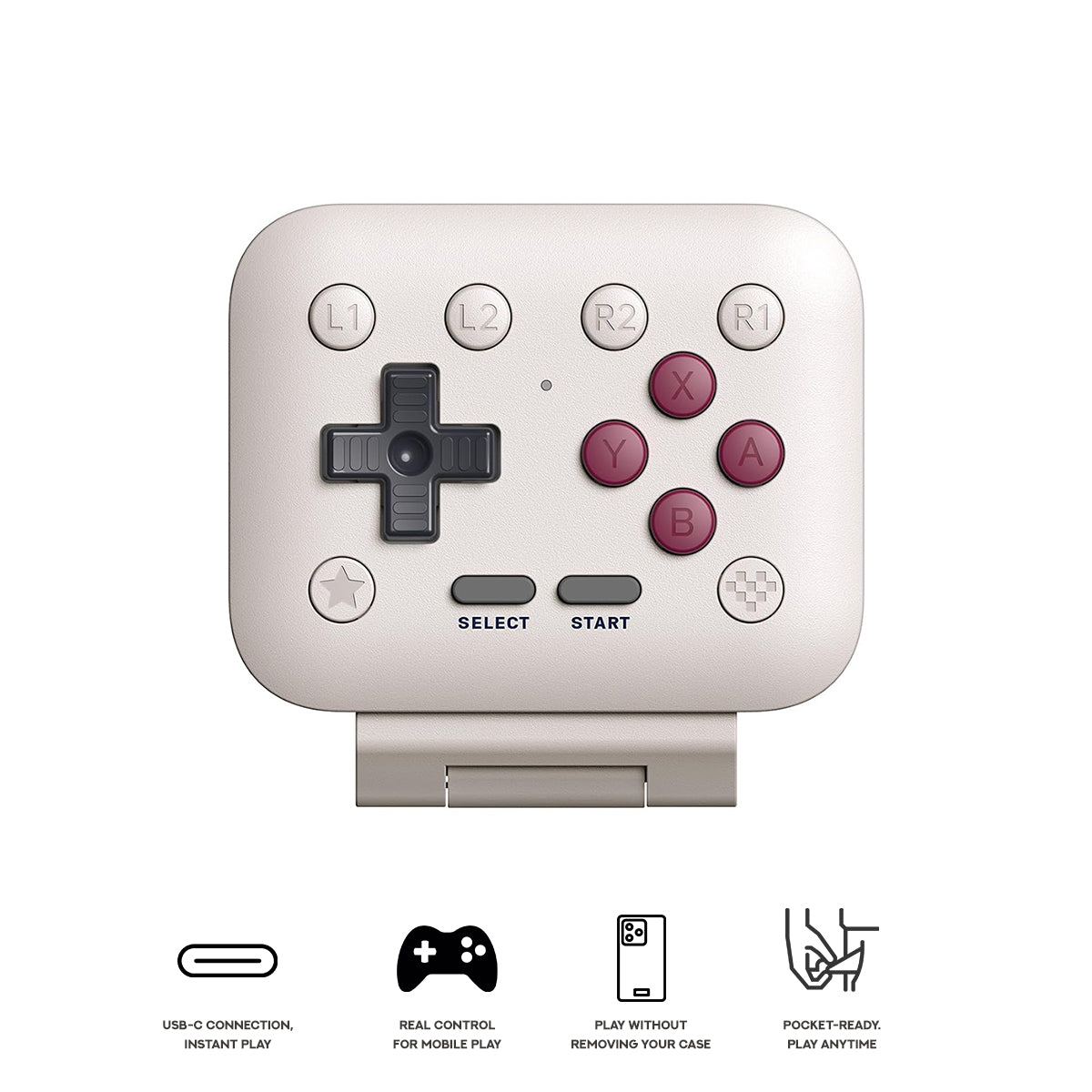 8Bitdo FlipPad USB-C Mobile Gaming Controller for iOS/ Android (G Classic Ed.) (85JA)
