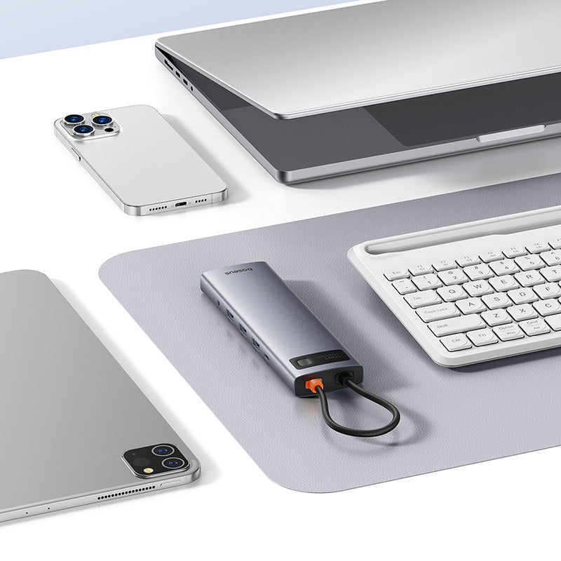 Baseus Metal Gleam Series 11-Port Hub USB-C to HDMI 4K@60Hz + VGA + 3xUSB 3.0 + USB 2.0 + USB-C PD