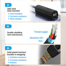 Vention USB 2.0 Ethernet Adapter - USB-A + RJ45 - 0.15M (CEGBB)