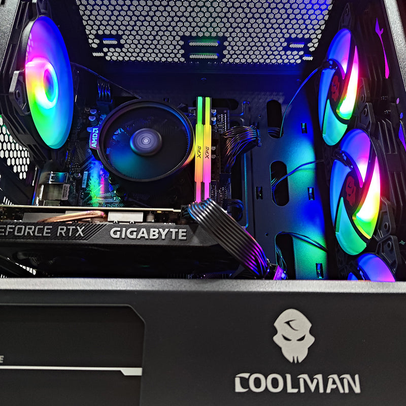 Powered by Gigabyte Campus Core Desktop Gaming PC | AMD Ryzen 5 5500 | 16GB RAM | 512GB SSD | RTX 3050 | Windows 11 Pro