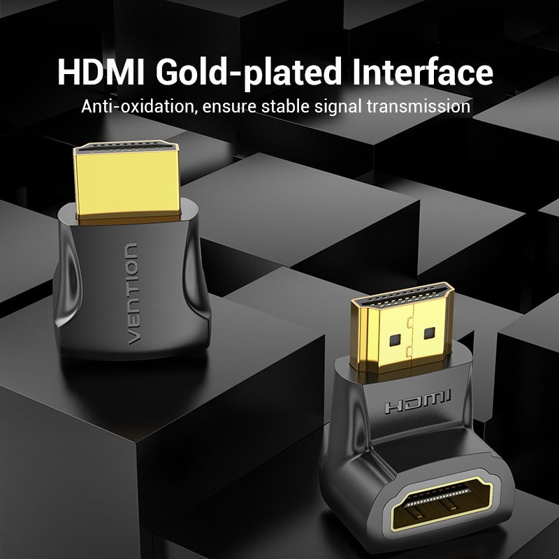 Vention HDMI 90 Degree Male to Female Adapter (Black) (AIOB0)