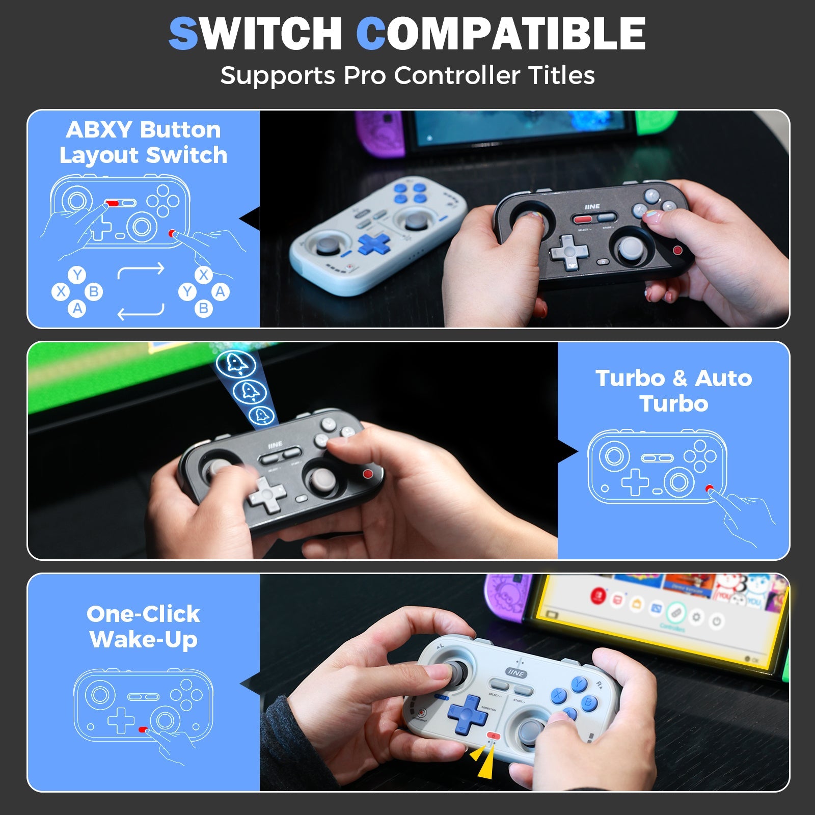 IINE Palm-Sized Retro Chronos Controller