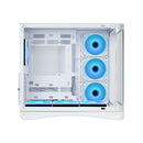 Sama V62 Mid-Tower Curved Panoramic TG Panel PC Case with 7x Pre-Installed ARGB Infinity Fans (Black, White) (V62-BKADA7X1-GL, V62-WHADA7X1-GL)