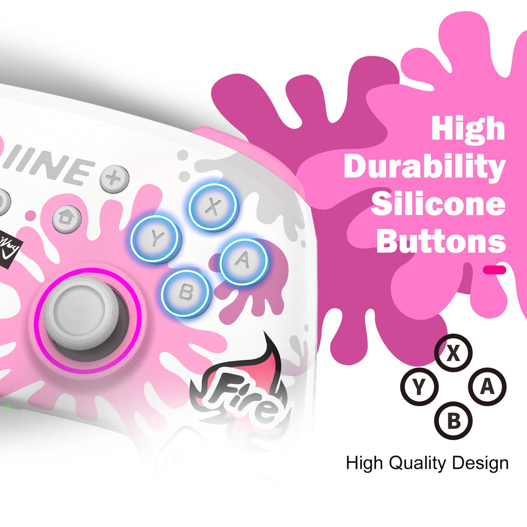Controller Brand Innee IINE Switch Controller NFC Pink & White (L708)