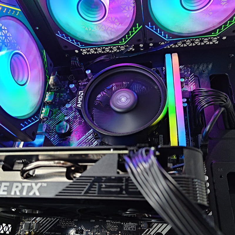 Alpha Reyna Black Desktop Gaming PC | AMD Ryzen 5 5600 | 16GB RAM | 512GB SSD | RTX 4060 | Windows 11 Pro