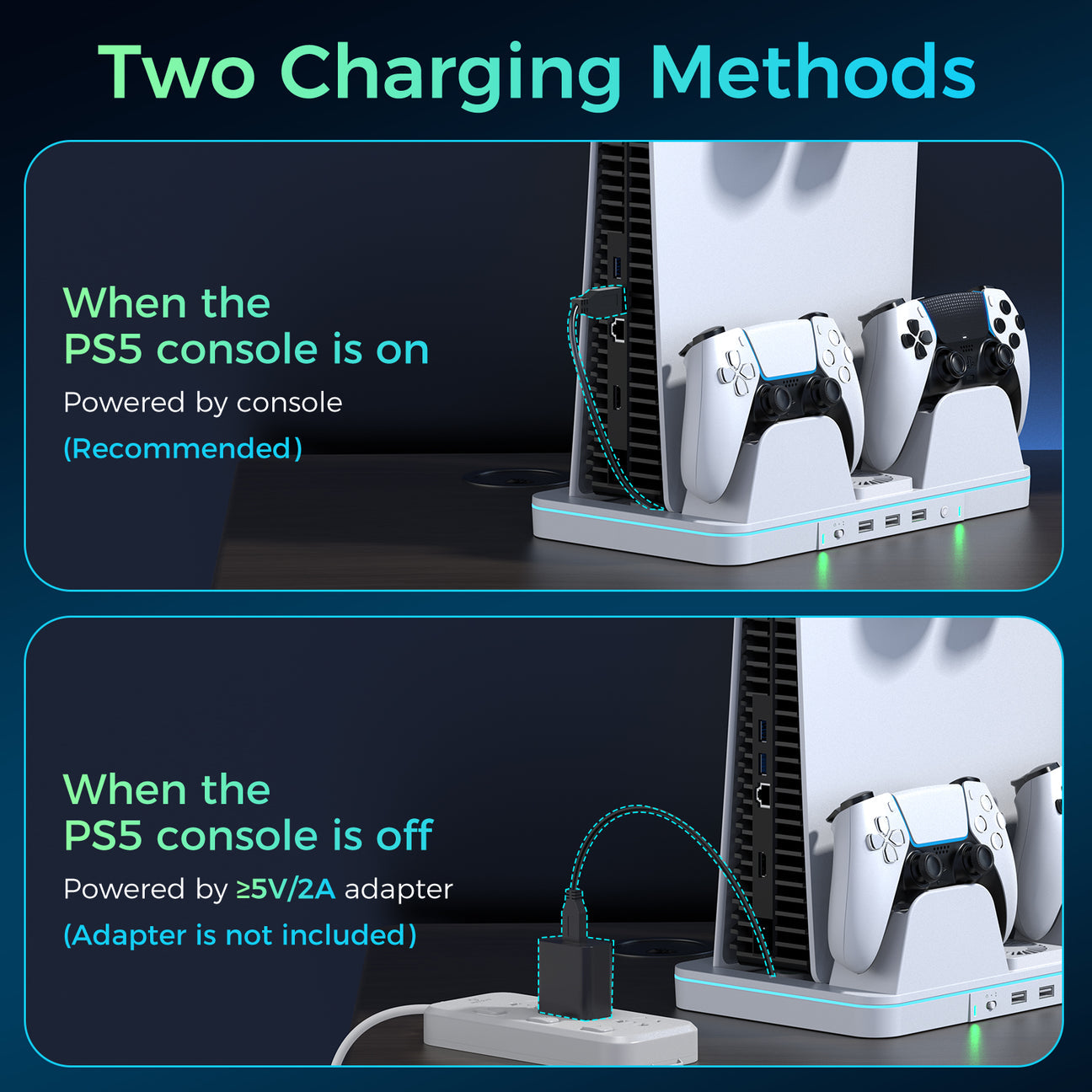 IINE Cooling Charging Station for PS5/PS5 Slim/PS5 Pro (L1061)