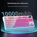 Ajazz MK87 RGB 87 Keys Hot-Swappable Mechanical Keyboard (Transparent Pink) (Pitaya Switch)