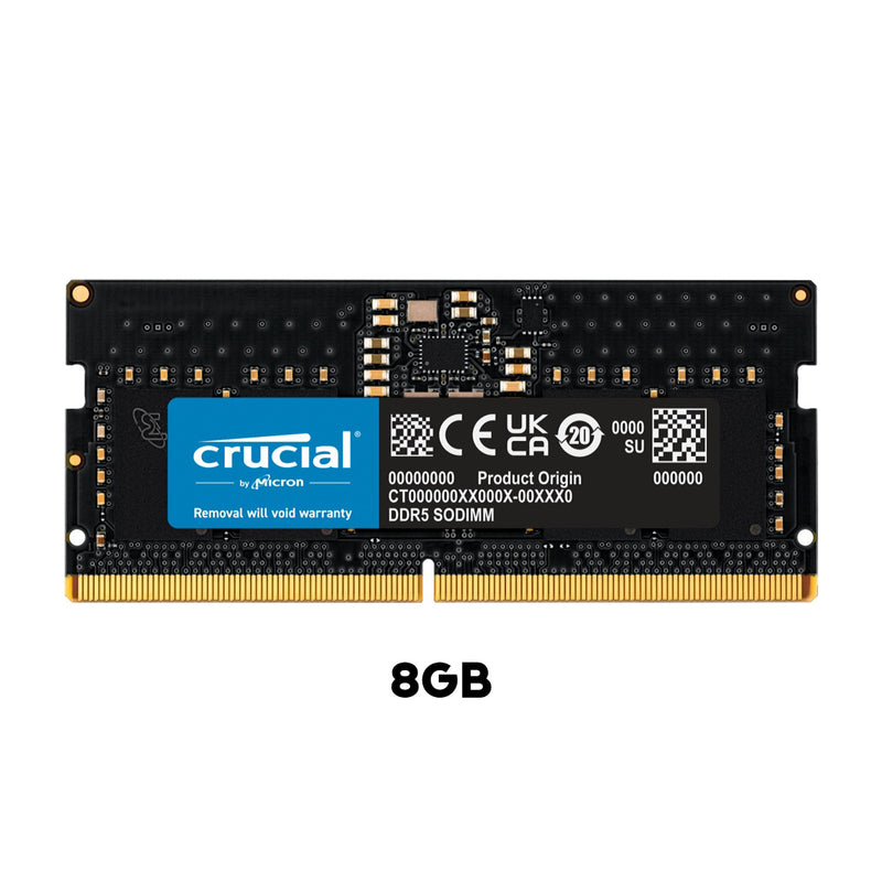 Crucial DDR5 5600MHz CL46 SODIMM Laptop Memory (8GB, 16GB, 32GB, 48GB)