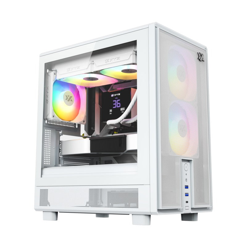 XYZ Atom M-ATX PC Case with 3 Pre-Installed 120mm Pulsar ARGB Fans