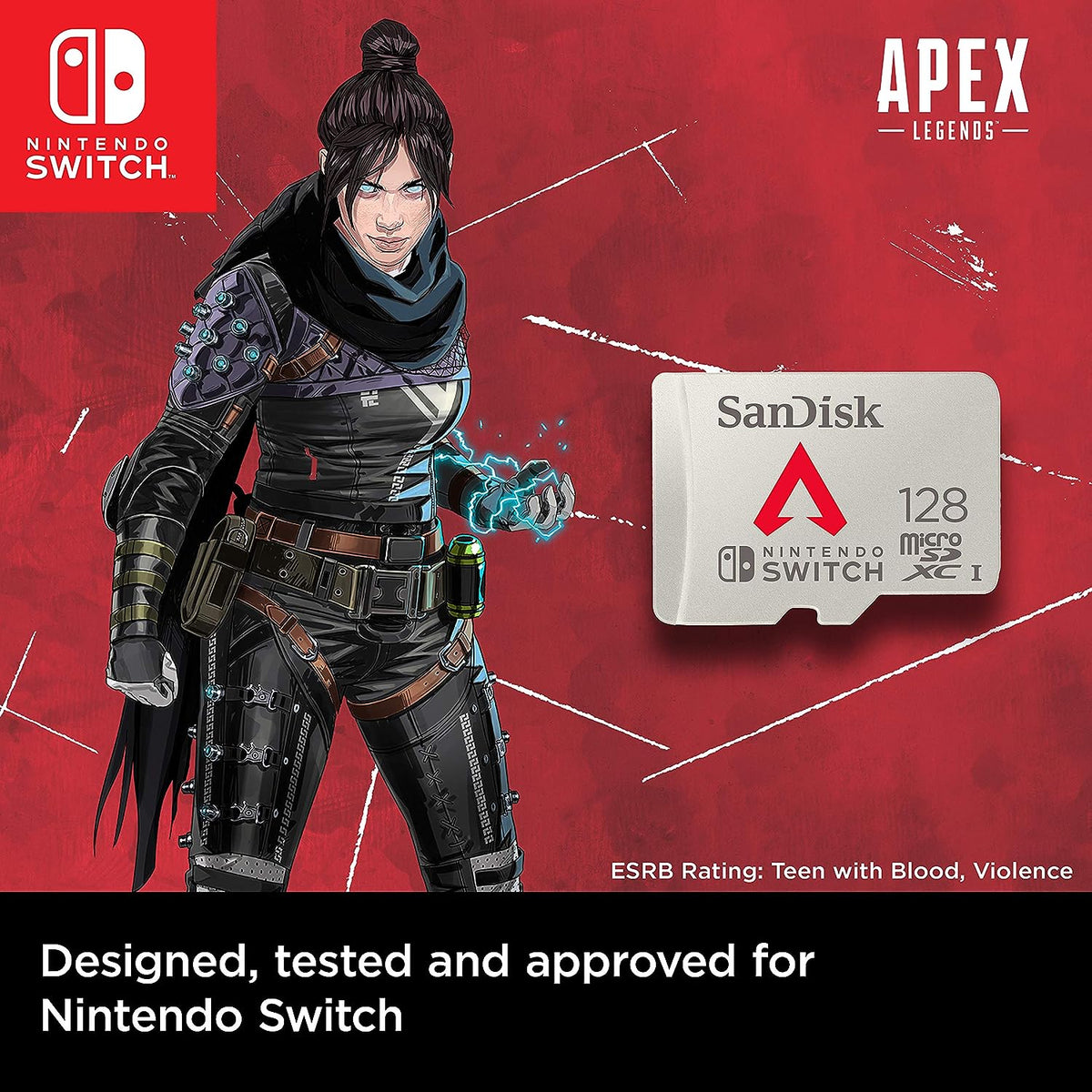 SanDisk 128GB MicroSDXC UHS-I 100MB/S Memory Card For Nintendo Switch - Apex Legends Edition