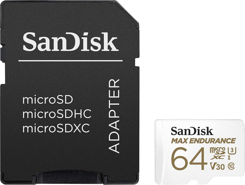 Sandisk Max Endurance 64GB MICROSDXC Card With Adapter For Dash Cams & Home Security Cameras