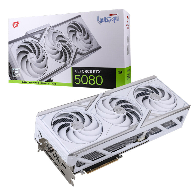 ColorFul iGame GeForce RTX 5080 Vulcan W OC 16GB-V GDDR7 Graphics Card (White)