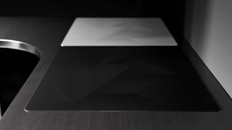 GLSSWRKS Polarity Series Glass Mousepad (Large, XLarge) (White)