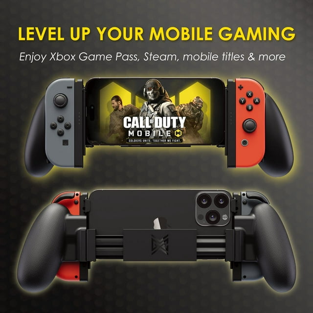 Proteus 3-in-1 JoyCon Grip for Nintendo Switch/ iPhone/ Android (Black)