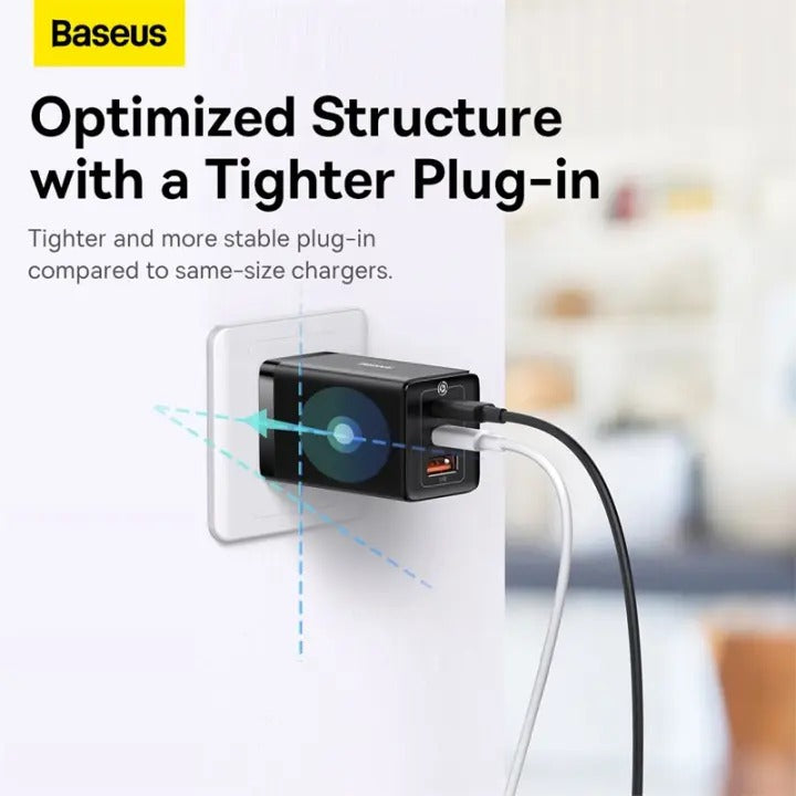 Baseus GaN5 Pro Fast Charger 2C+U 65W US (Black) (CCGP120101)